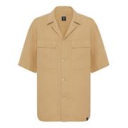 Boggi Milano Linne Camp Overshirt Beige, Herr