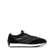 Doucal's Svarta Läder Casual Sneakers för Män Black, Herr