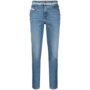 Diesel Straight Jeans Blue, Dam