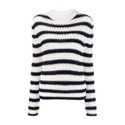 Ralph Lauren Rundhalsstickad Pullover White, Dam