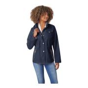 Junge Feminin Comfort Fit Navy Jacka Blue, Dam