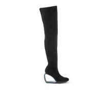 United Nude Over-knee Boots Black, Dam