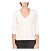 Paolo Fiorillo Capri V-neck Knitwear White, Dam