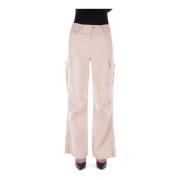 Liu Jo Wide Trousers Beige, Dam