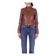 Liu Jo Leather Jackets Brown, Dam