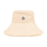 Moncler Logo-patchad hatt Beige, Dam