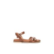 Nerogiardini Studded lädersandal Brown, Dam