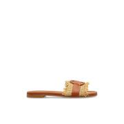 Moncler Klocka slides Brown, Dam