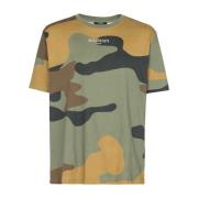 Balmain Camouflage Vintage T-shirt Multicolor, Herr