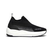 Stuart Weitzman Modern Mesh Panel Sneaker Black, Dam