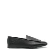 Sergio Rossi Svarta läder slip-on skor Black, Dam