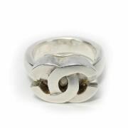 Chanel Vintage Pre-owned Metall ringar Gray, Dam