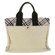 Burberry Vintage Pre-owned Canvas handvskor Beige, Dam