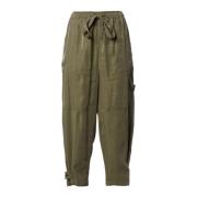 Manila Grace Tapered Trousers Green, Dam