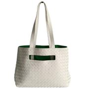 Bottega Veneta Vintage Pre-owned Laeder axelremsvskor White, Dam