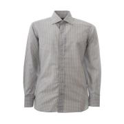 Tom Ford Regular Fit Skjorta med Mikrotryck Gray, Herr