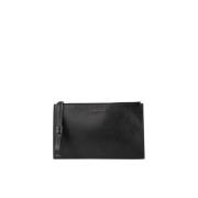 Orciani Läder Clutch Väska Black, Dam