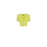 Elisabetta Franchi Cardigans Yellow, Dam