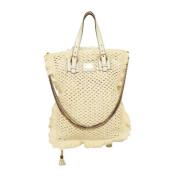 Dolce & Gabbana Pre-owned Pre-owned Raffia handvskor Beige, Dam