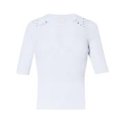 Liu Jo V-neck Knitwear White, Dam