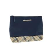 Burberry Vintage Pre-owned Nylon necessrer Blue, Dam