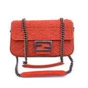 Fendi Vintage Pre-owned Canvas crossbodyvskor Orange, Dam