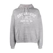 Dsquared2 Oversized Grå Hoodie Sweatshirt Gray, Herr