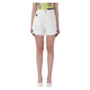 Versace Denim Shorts White, Dam