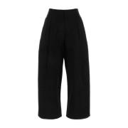 Studio Nicholson Wide Trousers Black, Dam