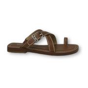 Michael Kors Ashton Platta Flip Flops Brown, Dam