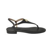 Ralph Lauren Svart läder dammsandal Ellington Black, Dam