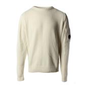 C.p. Company Beige Fleece Stickad Tröja Beige, Herr