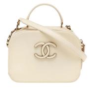 Chanel Vintage Pre-owned Laeder handvskor White, Dam