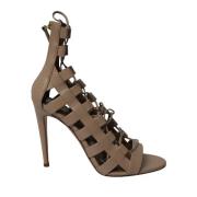 Aquazzura Pre-owned Pre-owned Laeder sandaler Beige, Dam