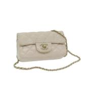 Chanel Vintage Pre-owned Laeder axelremsvskor Beige, Dam