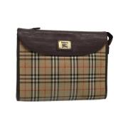 Burberry Vintage Pre-owned Nylon kuvertvskor Multicolor, Dam