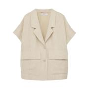 Agnona Vests Beige, Dam