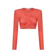 Amen Lycra Crop Top Orange, Dam