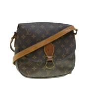 Louis Vuitton Vintage Pre-owned Belagd canvas axelremsvskor Brown, Dam