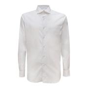 Xacus Vit Poplin Tailor Stretch Skjorta White, Herr