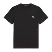 Fred Perry Svart Ringer T-shirt Black, Herr