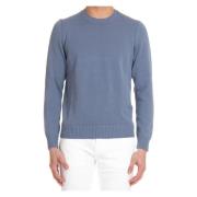 Drumohr Round-neck Knitwear Blue, Herr