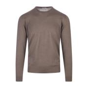 Fedeli Round-neck Knitwear Brown, Herr