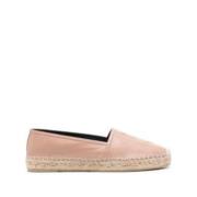 Saint Laurent Cassandre Läder Espadrillos Pink, Dam