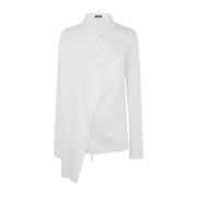 Ann Demeulemeester Vit Popeline Dropped Shoulder Skjorta White, Dam