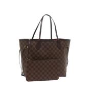 Louis Vuitton Vintage Pre-owned Belagd canvas axelremsvskor Brown, Dam