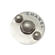 Chanel Vintage Pre-owned Laeder broscher Gray, Dam