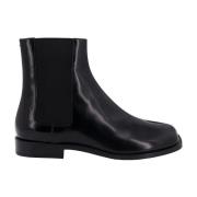 Maison Margiela Stiliga Läder Chelsea Boots Black, Herr