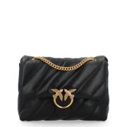 Pinko Love Puff Sheep Nappa Crossbody Väska Black, Dam