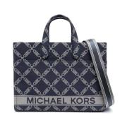 Michael Kors Gigi Stor Väska i Jacquard med Empire-logotyp Multicolor,...